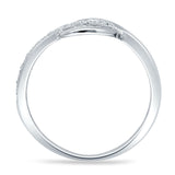 Art Deco 9mm Swirl Infinity Cubic Zirconia Ring 925 Sterling Silver