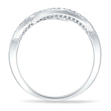 Leaf 10mm Bypass Ring Cluster Cubic Zirconia 925 Sterling Silver