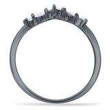 Half Eternity Chevron Ring