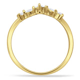 Half Eternity Chevron Ring