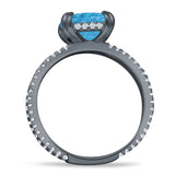Cushion Cut CZ Ring