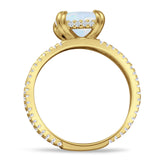 Cushion Cut CZ Ring