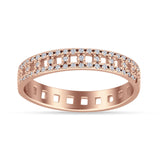 Round CZ Filigree Band
