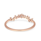 Round CZ Contour Band