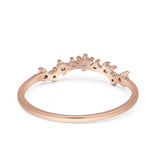 Round CZ Contour Band