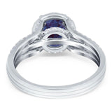 Art Deco Round Natural Stone Stackable Ring