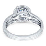 Art Deco Round Natural Stone Stackable Ring