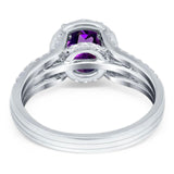 Art Deco Round Natural Stone Stackable Ring