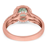 Art Deco Round Natural Stone Stackable Ring