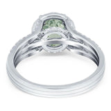 Art Deco Round Natural Stone Stackable Ring