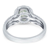 Art Deco Round Natural Stone Stackable Ring