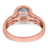 Art Deco Round Natural Stone Stackable Ring