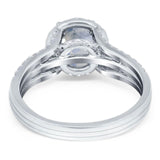 Art Deco Round Natural Stone Stackable Ring