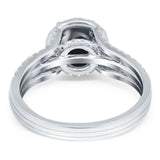 Art Deco Round Natural Stone Stackable Ring