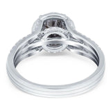 Art Deco Round Natural Stone Stackable Ring