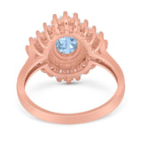 Floral Art Deco Halo Ring