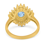 Floral Art Deco Halo Ring