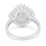 Floral Art Deco Halo Ring
