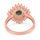Floral Art Deco Halo Ring