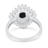 Floral Art Deco Halo Ring