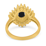 Floral Art Deco Halo Ring