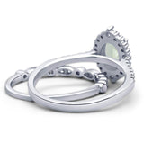 Art Deco Two Piece Oval Natural Stone Ring