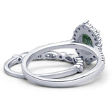 Art Deco Two Piece Oval Natural Stone Ring