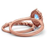 Art Deco Two Piece Oval Natural Stone Ring