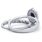 Art Deco Two Piece Oval Natural Stone Ring