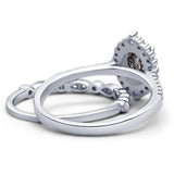 Art Deco Two Piece Oval Natural Stone Ring