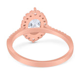 Art Deco Oval Natural Stone Wedding Ring