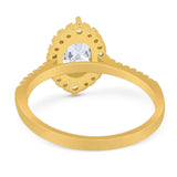 Art Deco Oval Natural Stone Wedding Ring