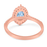 Art Deco Oval Natural Stone Wedding Ring