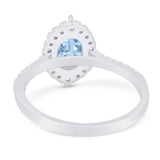 Art Deco Oval Natural Stone Wedding Ring