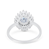 Floral Art Deco Cocktail Ring