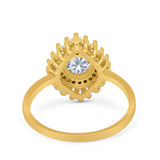 Floral Art Deco Cocktail Ring