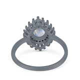 Floral Art Deco Cocktail Ring