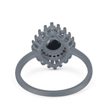 Floral Art Deco Cocktail Ring