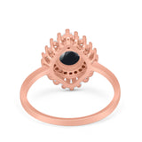 Floral Art Deco Cocktail Ring