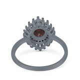 Floral Art Deco Cocktail Ring