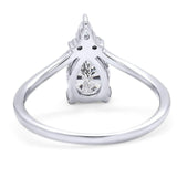 Pear Teardrop Natural Stone Chevron Ring