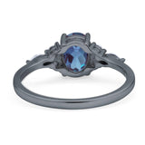 Oval Natural Stone Art Deco Ring