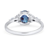 Oval Natural Stone Art Deco Ring