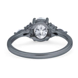 Oval Natural Stone Art Deco Ring