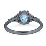 Oval Natural Stone Art Deco Ring