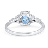 Oval Natural Stone Art Deco Ring