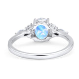 Oval Natural Stone Art Deco Ring