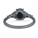 Oval Natural Stone Art Deco Ring