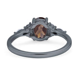 Oval Natural Stone Art Deco Ring