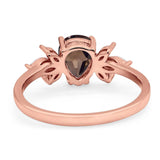 Art Deco Pear Teardrop Natural Stone Ring